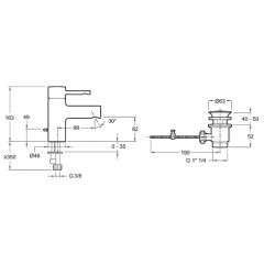 Смеситель Jacob Delafon Cuff E37041-CP