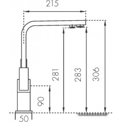 Смеситель Blue Water Taupo черный металлик