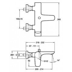 Смеситель Jacob Delafon Aleo E72282-CP