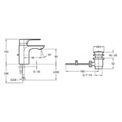 Смеситель Jacob Delafon Aleo+ E72312-CP