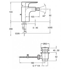 Смеситель Jacob Delafon Aleo E72279-CP