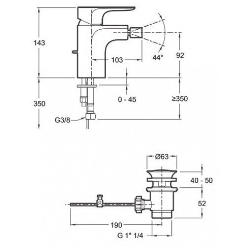 Смеситель Jacob Delafon Aleo E72279-CP