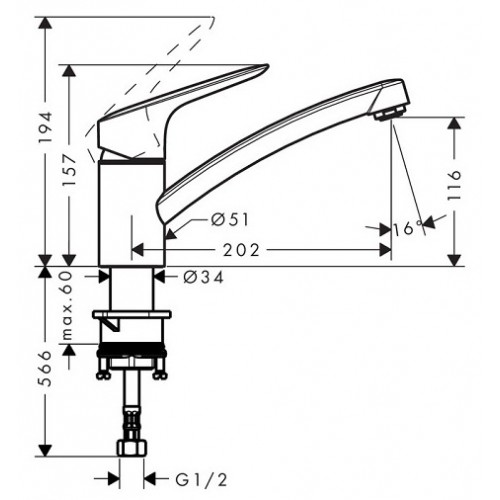 Смеситель Hansgrohe Logis 71830000