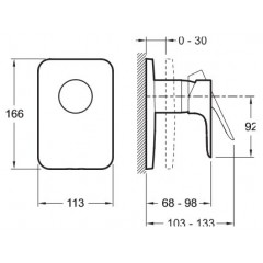Смеситель Jacob Delafon Aleo E98705-CP + 98699D