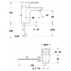Смеситель Jacob Delafon Aleo E72275-CP