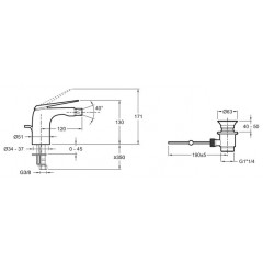 Смеситель Jacob Delafon Avid E97014-CP