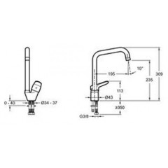 Смеситель Jacob Delafon Brive E75770-CP