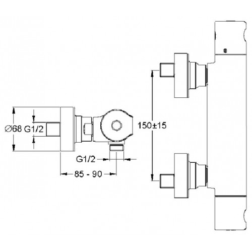 Смеситель Jacob Delafon Singulier E10872CP