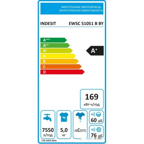 Стиральная машина Indesit EWSC 51051 B BY