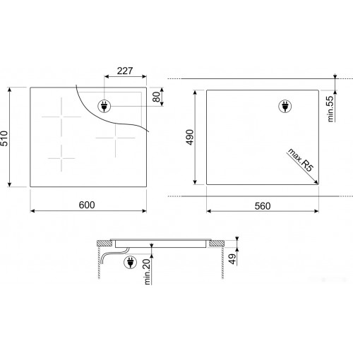 Варочная панель Smeg SI2M7643DW