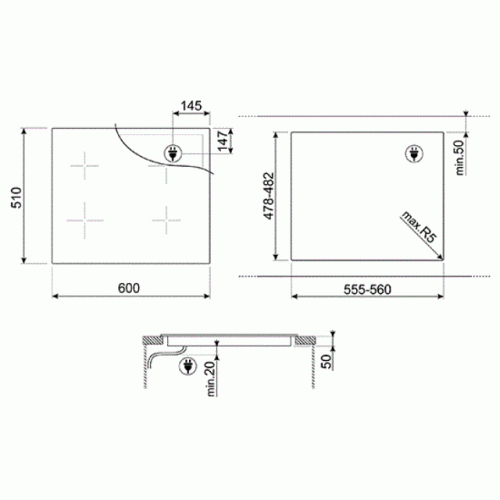 Варочная панель Smeg SI4642B