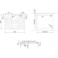 Варочная панель Smeg SR275X2