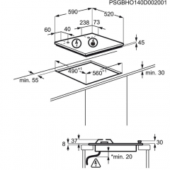 Газовая варочная панель AEG HG569484NB
