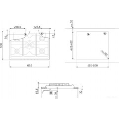 Варочная панель Smeg SRV876AVOGH2