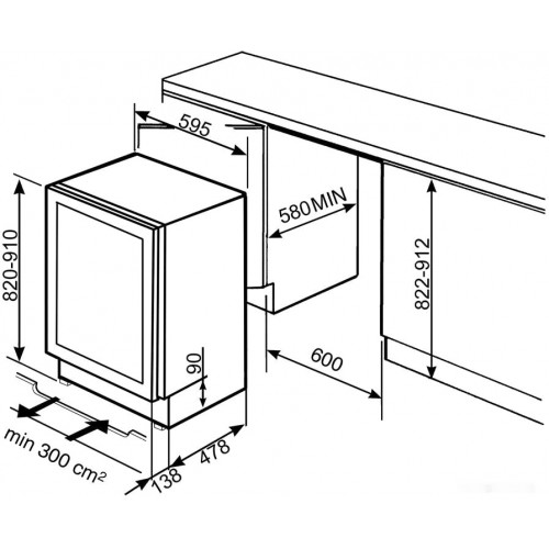 Винный шкаф Smeg CVI338RX3