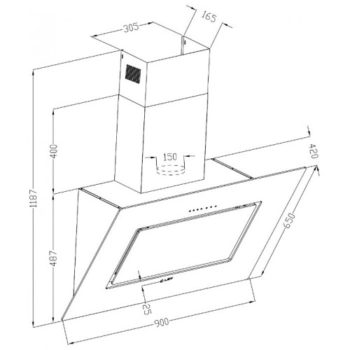 Вытяжка LEX Leila 900 Black