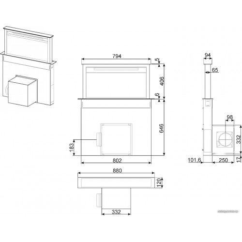 Вытяжка Smeg KDD90VXBE