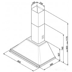 Вытяжка Smeg KT90DGC