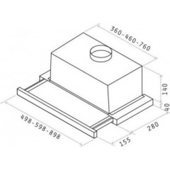 Вытяжка Jet air AURORA LX/CR/F/50