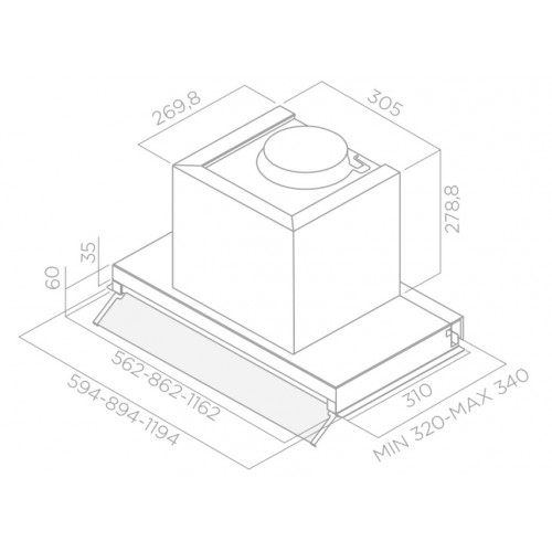 Вытяжка Elica BOX IN PLUS IXGL/A/90