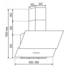 Вытяжка Dach NUBIA 60 black (push)