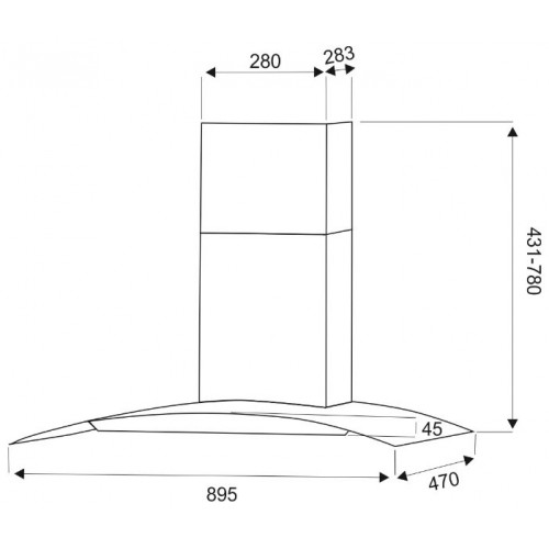 Вытяжка Dach MARTA sensor 90 inox