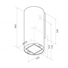 Вытяжка Jet air Pipe IX/A/43 (PRF0099288)