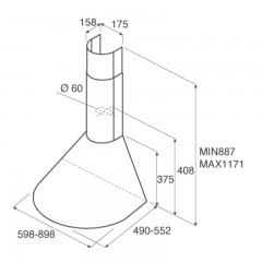 Вытяжка Jet air Round AN Gold A/60