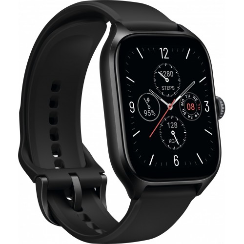 Умные часы Amazfit GTS 4 (черный, с черным ремешком из фторэластомера)