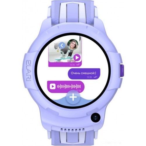Детские умные часы Elari KidPhone 4G Wink (сиреневый)