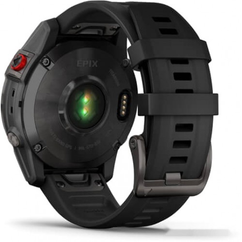 Умные часы Garmin Epix Sapphire Gen 2 (черный титан/черный)