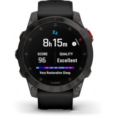 Умные часы Garmin Epix Sapphire Gen 2 (черный титан/черный)