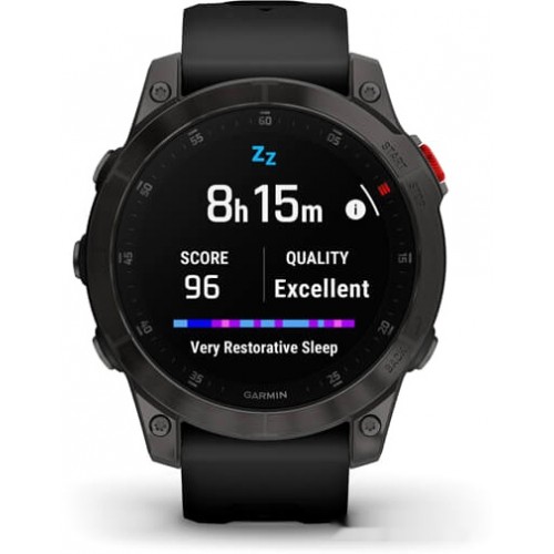 Умные часы Garmin Epix Sapphire Gen 2 (черный титан/черный)