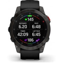 Умные часы Garmin Epix Sapphire Gen 2 (черный титан/черный)