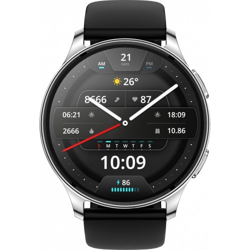Умные часы Amazfit POP 3R (серебристый, с силиконовым ремешком)