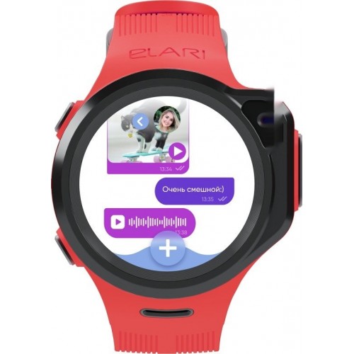 Детские умные часы Elari KidPhone 4GR M (красный)