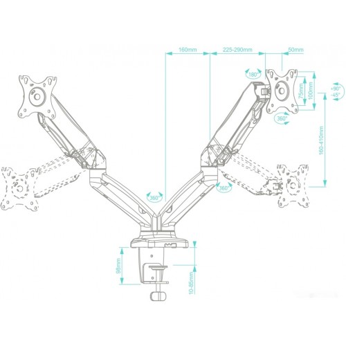 Кронштейн Onkron G160 (черный)