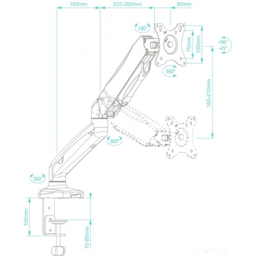 Кронштейн Onkron G80W
