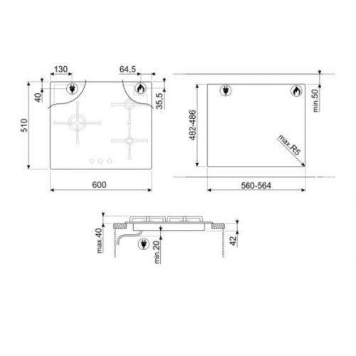 Варочная панель Smeg PV164B3