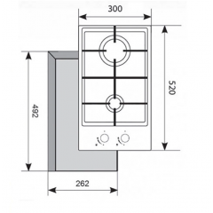 Варочная панель AKPO PGA 302 FGC BL