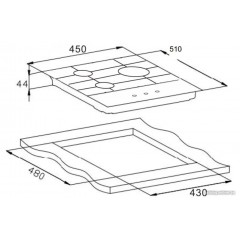 Варочная панель Weissgauff HGG 451 BGV Nano Glass