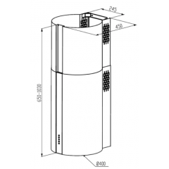 Вытяжка Meferi TUBE40BK Power