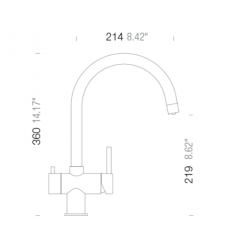 Смеситель Schock Ares сталь/саббиа