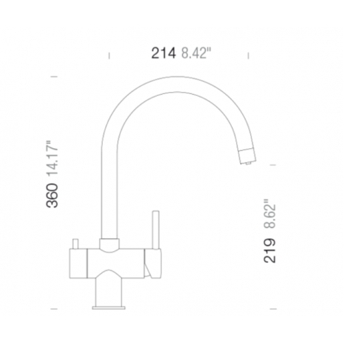 Смеситель Schock Ares сталь/саббиа