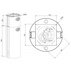 Вытяжка Meferi TUBE40BK Isla Comfort Plus
