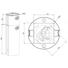 Вытяжка Meferi TUBE40IX Isla Comfort Plus