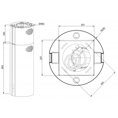 Вытяжка Meferi TUBE40IX Isla Power