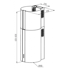Вытяжка Meferi TUBE40IX Power