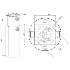 Вытяжка Meferi TUBE40WH Isla Comfort Plus