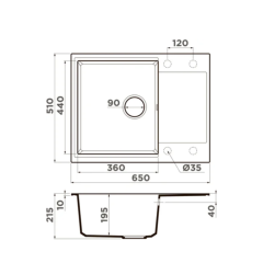 Кухонная мойка Omoikiri Daisen 65 WH 4997523 (белый)